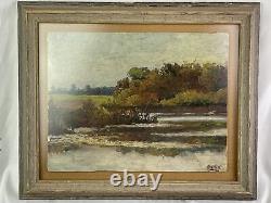 Framed Original Vintage Oil Landscape Painting