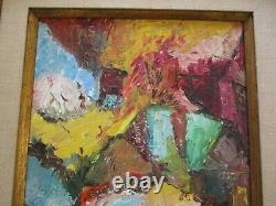 Gerald Payne Rowles B. 1929 Painting Abstract Expressionist Modernism Vintage