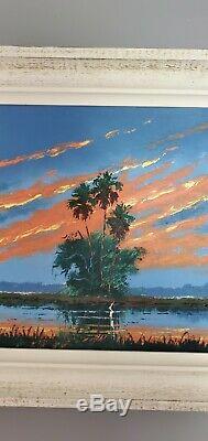 Gorgeous Signed vintage Florida Highwaymen Painting John Maynor The Hammock