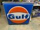 Gulf Gas Station Sign Oil Advertising 36 X 37 Vintage Man Cave Birthday No Light