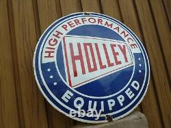 Holley porcelain sign advertising vintage gasoline 20 oil gas USA garage XL