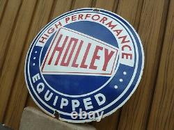 Holley porcelain sign advertising vintage gasoline 20 oil gas USA garage XL