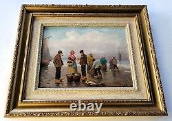 Hungarian School Vintage Oil Painting Signed Indistinctly dated 1927