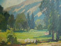 John W Sherman, Listed Plein Air California Landscape Impressionist Vintage Oil