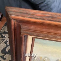 L Garcia Vintage Oil Painting On Wood Panel Signed American Artist 32x 26