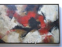 Large 1960's Abstract Expresssionism Painting Non Objective Modernism Signed Vtg