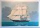 Large Vintage Schooner Sailing Ship Oil Painting. Signed A. Coppelle Masterful