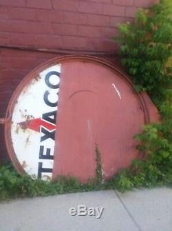 Large vintage Texaco oil and gasoline service station full size banjo sign