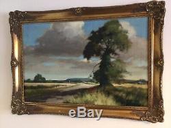 Large vintage gilt framed signed original oil painting