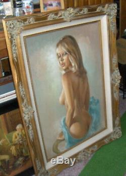 Leo Jansen Original Painting Signed Front & Back Look at those Eyes