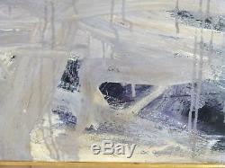 MID CENTURY VINTAGE ABSTRACT EXPRESSIONIST ACTION PAINTING New York Signed 1979