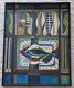Mid Century Cubism Painting Abstract Pop Yukon Fish Modernism Signed Vintage