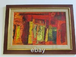 MID Century Modern Painting Abstract Expressionism Vintage 1950's Mystery Artist