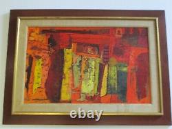 MID Century Modern Painting Abstract Expressionism Vintage 1950's Mystery Artist