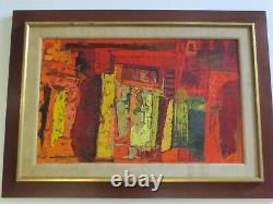 MID Century Modern Painting Abstract Expressionism Vintage 1950's Mystery Artist