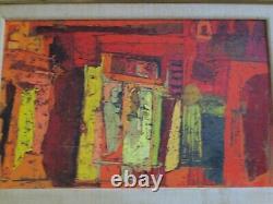 MID Century Modern Painting Abstract Expressionism Vintage 1950's Mystery Artist