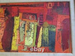 MID Century Modern Painting Abstract Expressionism Vintage 1950's Mystery Artist