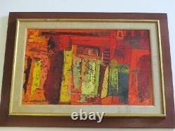 MID Century Modern Painting Abstract Expressionism Vintage 1950's Mystery Artist