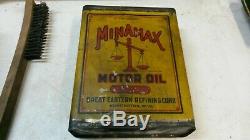 MINAMAX Motor Oil Can 1 Gallon Rare Vintage Gas West Virginia Sign