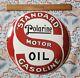 Mint Condition Rare Vintage Clean Porcelain Standard Motor Oil Gasoline Sign