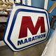 Marathon Gas Station Sign Original Vintage 59 X 47