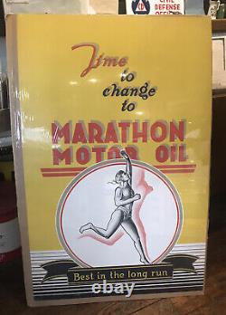 Marathon Motor Oil Vintage Poster From The 1930's Authentic Paper Poster