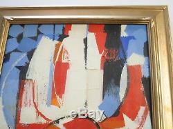 Masterful Painting Abstract Expressionism Signed Non Objective 1950's Vintage