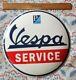 Mint Porcelain Vespa Service Sign Italian Scooters Vintage