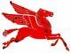 Mobil Gas Right Flying Red Horse Pegasus Metal Heavy Steel Sign Extra Large 35