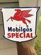 Mobilgas Special Vintage Porcelain Gas Pump Sign Mobil Oil Company