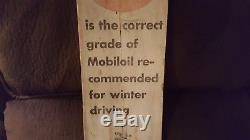 Mobiloil Arctic thermometer wood gas oil service station mobil vintage sign 30s