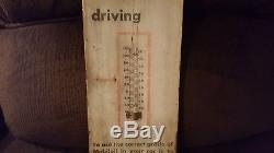 Mobiloil Arctic thermometer wood gas oil service station mobil vintage sign 30s