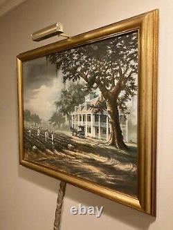 New Orleans ORIGINAL Oil Painting James HUSSEY Plantation Framed Art Vintage