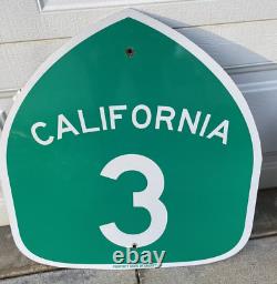 Nice! Genuine VINTAGE CALIFORNIA HIGHWAY 3 ROAD SIGN 25 x 24