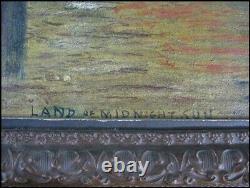 Norway Vintage Old 1934 Scandinavian W. H. Elford Fjord Village Oil Painting