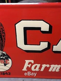 ORIGINAL Vintage CASE FARM MACHINERY Sign Farm Tractor OLD GaS OiL Abe EAGLE IH