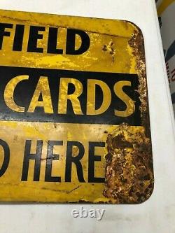 ORIGINAL Vintage RICHFIELD CREDIT CARDS Flange Sign OLD Tire GAS Oil RARE DST