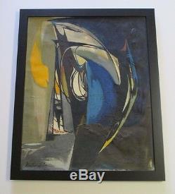 Oil Painting Vintage Abstract Modernism Cubism Cubist Non Objective Mystery