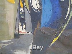 Oil Painting Vintage Abstract Modernism Cubism Cubist Non Objective Mystery