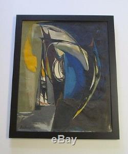 Oil Painting Vintage Abstract Modernism Cubism Cubist Non Objective Mystery