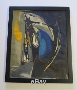 Oil Painting Vintage Abstract Modernism Cubism Cubist Non Objective Mystery