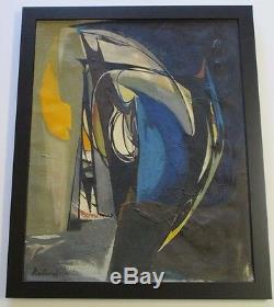 Oil Painting Vintage Abstract Modernism Cubism Cubist Non Objective Mystery