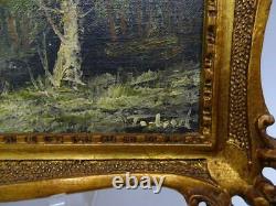 Oil Painting on Board, Two, SGN, Landscapes, Gilt Frames, Vintage / Antique