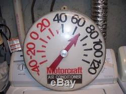 Old Motorcraft auto parts Ford service Thermometer sign gas oil Vintage display