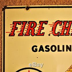 Original 1953 TEXACO Fire Chief Gas Pump Plate Porcelain Sign, Gas & Oil, vintage