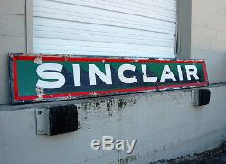 Original Antique 1940s Porcelain Sincalir Sign, Advertising, Gas & Oil Vintage