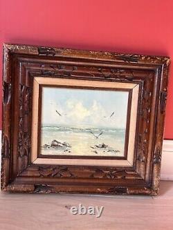 Original Antique Vintage Oil Painting Signed By The Artist Nautical