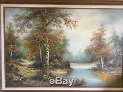 Original C. Inness, Large landscape painting, Clara Inness 1874-1932, Renowned