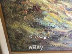 Original C. Inness, Large landscape painting, Clara Inness 1874-1932, Renowned