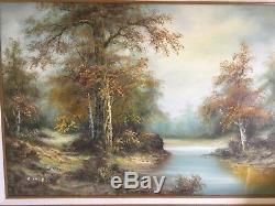 Original C. Inness, Large landscape painting, Clara Inness 1874-1932, Renowned